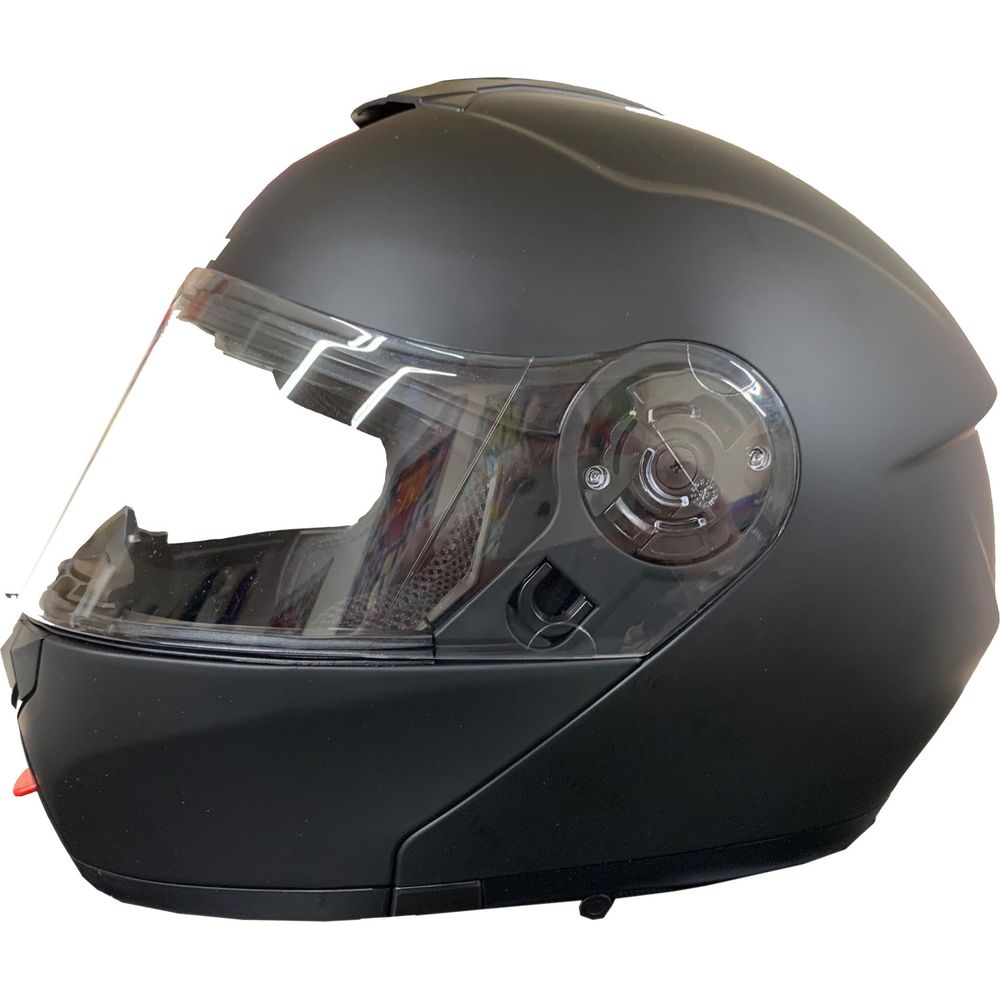 Stealth V159 Flip-Up Helmet Plain Matt Black FREE 1 YEAR Returns, FREE UK Delivery | ThrottleChimp