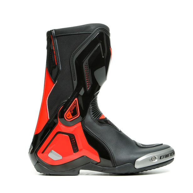 Dainese Torque 3 Out Boots Black / Fluo Red FREE 1 YEAR Returns, FREE UK Delivery | ThrottleChimp
