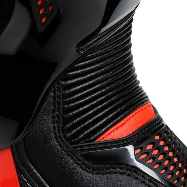 Dainese Torque 3 Out Boots Black / Fluo Red FREE 1 YEAR Returns, FREE UK Delivery | ThrottleChimp