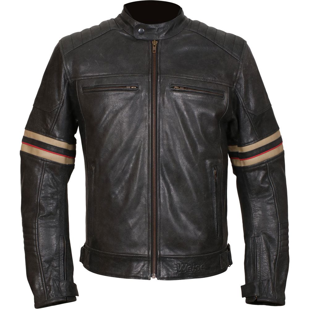 Weise Detroit Leather Jacket Black FREE 1 YEAR Returns, FREE UK Delivery | ThrottleChimp