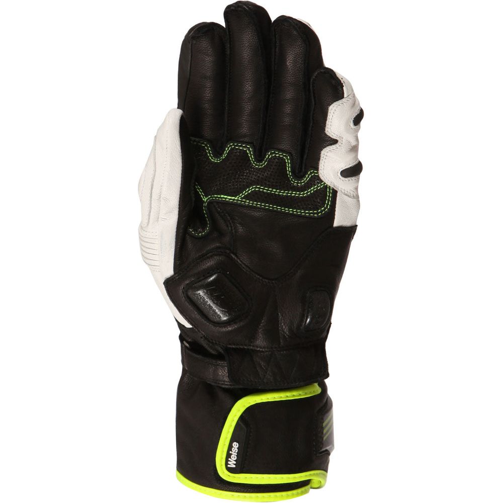 Weise Lancer Leather Gloves White FREE 1 YEAR Returns, FREE UK Delivery | ThrottleChimp