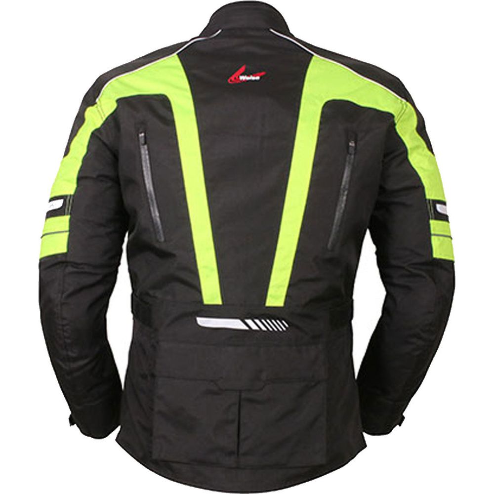 Weise Ottawa Textile Jacket Black / Neon Yellow FREE 1 YEAR Returns, FREE UK Delivery | ThrottleChimp