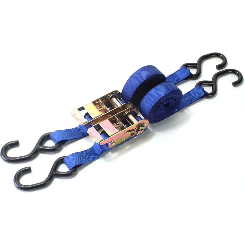 Bike It 2 Piece Ratchet Tiedown Blue FREE 1 YEAR Returns, FREE UK Delivery | ThrottleChimp