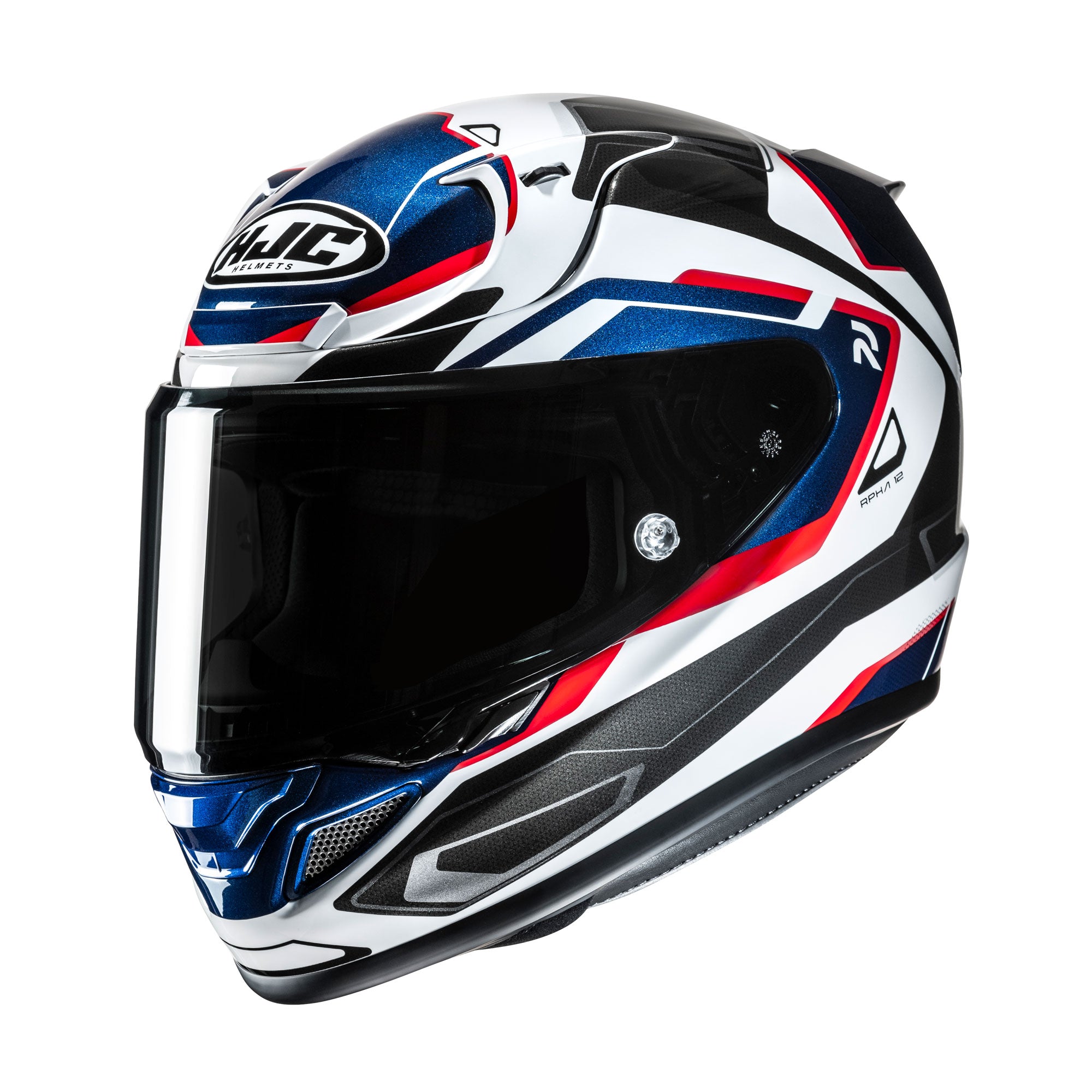 HJC RPHA 12 Brels Full Face Helmet MC21 White / Red / Blue FREE 1 YEAR Returns, FREE UK Delivery | ThrottleChimp