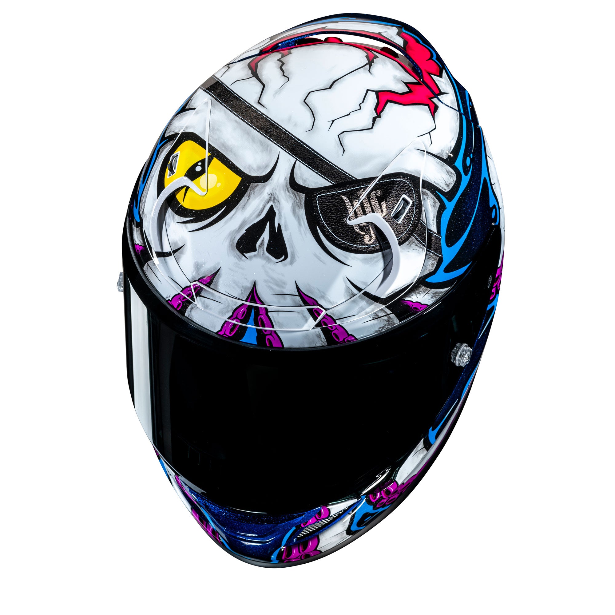 HJC RPHA 12 Kraken Full Face Helmet Blue / Purple / White FREE 1 YEAR Returns, FREE UK Delivery | ThrottleChimp